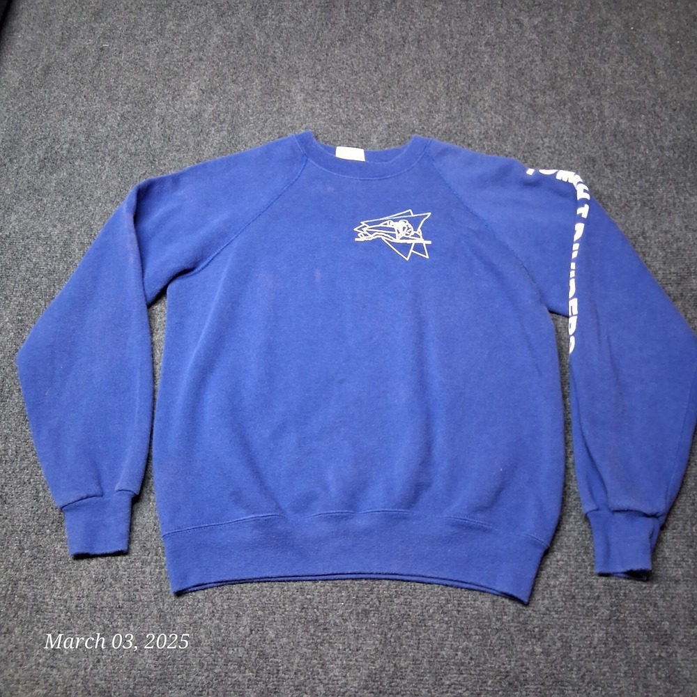 VTG Lee‎ Sweatshirt Adult Large Blue Tomah I Dividers Snowmobile Wisconsin